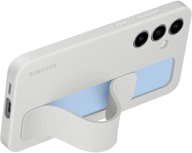 Чехол (клип-кейс) Samsung для Samsung Galaxy S24 FE Standing Grip Case S24FE серый (EF-GS721CJEGRU)