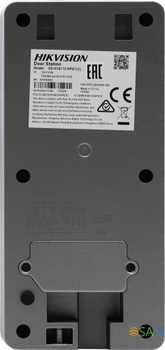 Видеопанель Hikvision DS-KV6113-WPE1(C) цветной сигнал CMOS цвет панели: черный