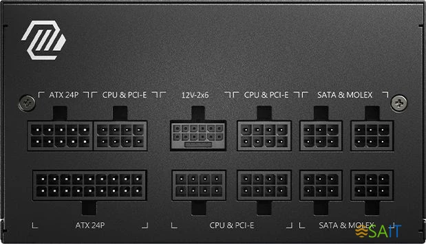 Блок питания MSI ATX 750W MAG A750GL PCIE5 Gen.5 80+ gold (20+4pin) APFC 120mm fan 8xSATA Cab Manag RTL