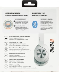 Наушники мониторные A4Tech 2Drumtek BH300 1м белый/серый беспроводные bluetooth оголовье (BH300 GRAYISH WHITE)