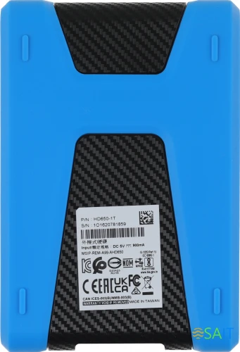Жесткий диск A-Data USB 3.0 1Tb AHD650-1TU31-CBL HD650 DashDrive Durable 2.5" синий