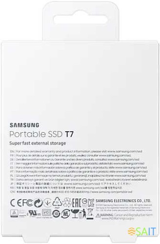 Накопитель SSD Samsung USB-C 1Tb MU-PC1T0T/WW T7 1.8" черный