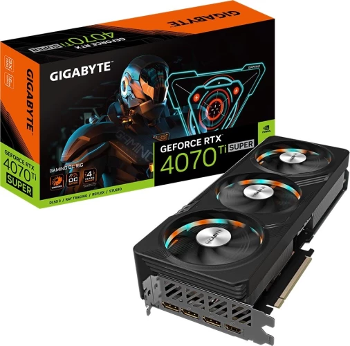 Видеокарта Gigabyte PCI-E 4.0 GV-N407TSGAMING-16GD NVIDIA GeForce RTX 4070TI Super 16Gb 256bit GDDR6X 2655/21000 HDMIx1 DPx3 HDCP Ret