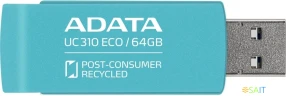 Флеш Диск A-Data 64GB UC310E UC310E-64G-RGN USB3.2 зеленый
