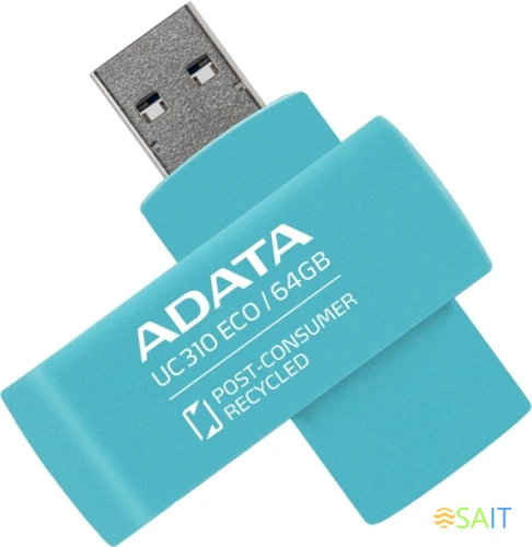 Флеш Диск A-Data 64GB UC310E UC310E-64G-RGN USB3.2 зеленый