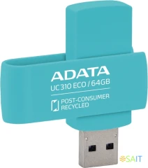 Флеш Диск A-Data 64GB UC310E UC310E-64G-RGN USB3.2 зеленый