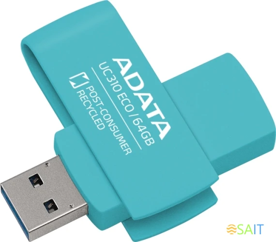 Флеш Диск A-Data 64GB UC310E UC310E-64G-RGN USB3.2 зеленый