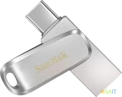 Флеш Диск Sandisk 128Gb Ultra Dual Drive Luxe SDDDC4-128G-G46 USB3.1 серебристый