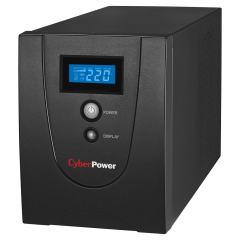 ИБП CyberPower VALUE 2200E, Line-Interactive, 2200VA/1320W, USB&amp;Serial, RJ11/RJ45, 4 Schuko розетки, Black, 0.16х0.21х0.35м., 15.8кг. CyberPower VALUE2200ELCD