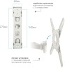Кронштейн для телевизора Kromax ATLANTIS-40 белый 22"-65" макс.40кг настенный поворот и наклон