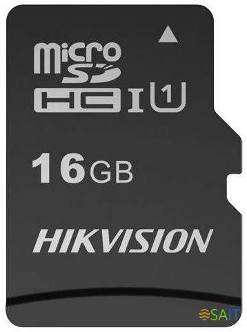 Флеш карта microSDHC 16GB Hikvision HS-TF-C1(STD)/16G/Adapter + adapter