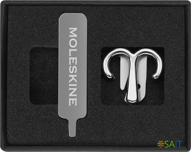 Шильд-символ Moleskine Zodiac Овен металл серебристый коробка с европод. PINARIESSILV