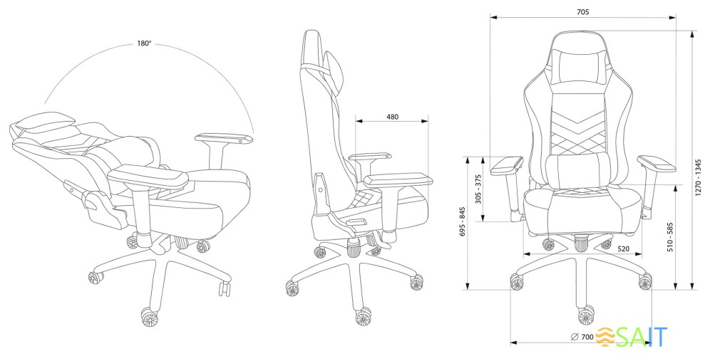 Кресло игровое Cactus CS-CHR-0112BR коричневый эко.кожа с подголов. крестов. сталь