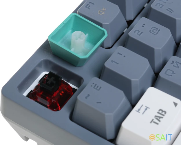 Клавиатура A4Tech Bloody S87 Energy механическая серый/зеленый USB for gamer LED (S87 USB ENERGY ASH)