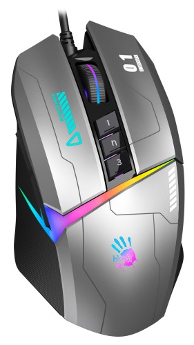 Мышь A4Tech Bloody W60 Max Gun серый/черный оптическая 10000dpi USB 10but