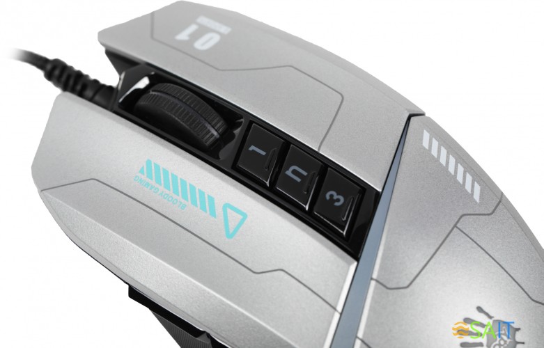 Мышь A4Tech Bloody W60 Max Gun серый/черный оптическая 10000dpi USB 10but