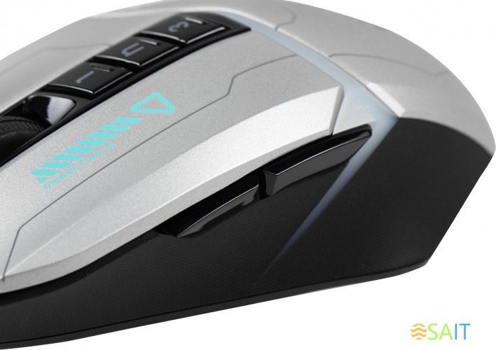 Мышь A4Tech Bloody W60 Max Gun серый/черный оптическая 10000dpi USB 10but