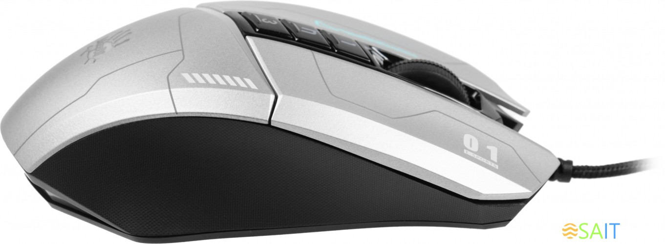 Мышь A4Tech Bloody W60 Max Gun серый/черный оптическая 10000dpi USB 10but