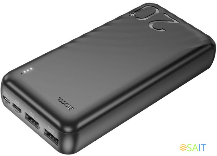 Мобильный аккумулятор Hoco J123A Element 20000mAh 2A 2xUSB-A черный
