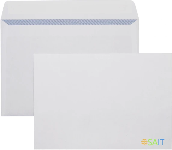 Конверт Silwerhof Eco С50.10.50 C5 162x229мм белый силиконовая лента 80г/м2 (pack:50pcs)