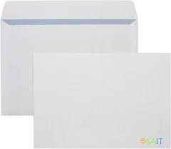 Конверт Silwerhof Eco С50.10.50 C5 162x229мм белый силиконовая лента 80г/м2 (pack:50pcs)