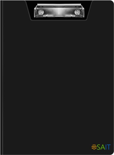 Папка клип-борд Бюрократ -PD602BLCK A4 пластик 1.2мм черный с крышкой