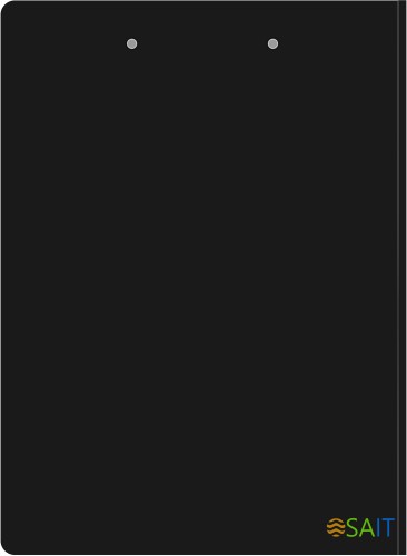 Папка клип-борд Бюрократ -PD602BLCK A4 пластик 1.2мм черный с крышкой