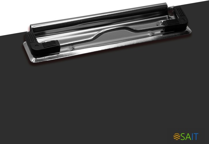 Папка клип-борд Бюрократ -PD602BLCK A4 пластик 1.2мм черный с крышкой