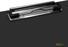 Папка клип-борд Бюрократ -PD602BLCK A4 пластик 1.2мм черный с крышкой