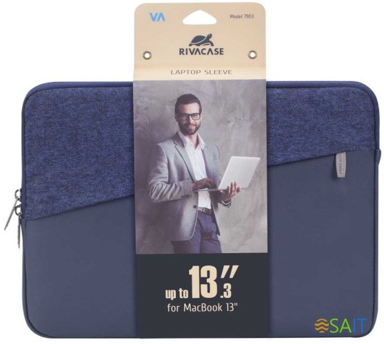 Чехол для ноутбука 13.3" Riva 7903 синий полиэстер
