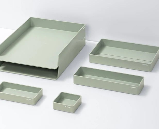 Набор лотков горизонтальный Deli NS001GREEN 6отд. разборный 324х239х45мм зеленый
