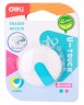 Ластик Deli EH02901 U-touch круглый 45x10мм ассорти с держателем блистер