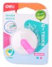 Ластик Deli EH02901 U-touch круглый 45x10мм ассорти с держателем блистер