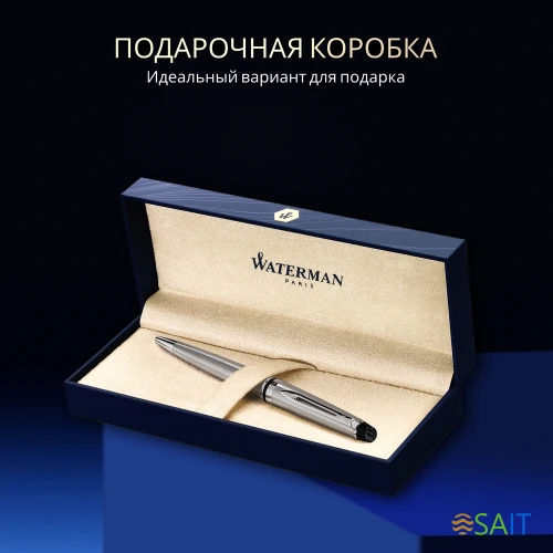 Ручка шариков. Waterman Expert 3 (CWS0952100) Stainless Steel CT M син. черн. подар.кор. сменный стержень 1стерж. кругл. 1цв.