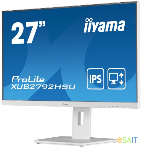 Монитор Iiyama 27" ProLite XUB2792HSU-W5 белый IPS LED 16:9 HDMI M/M матовая HAS Piv 250cd 178гр/178гр 1920x1080 75Hz VGA DP FHD USB 6.3кг