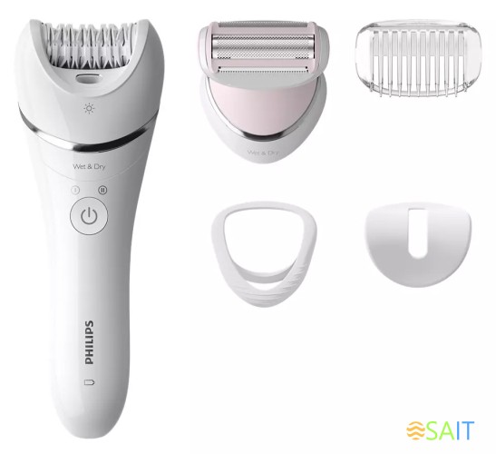 Эпилятор Philips BRE710/00 скор.:2 насад.:4 белый