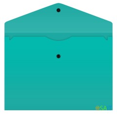 Конверт на кнопке Бюрократ -PK803TTURG A4 гориз. пластик 0.15мм бирюзовый