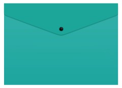 Конверт на кнопке Бюрократ -PK803TTURG A4 гориз. пластик 0.15мм бирюзовый