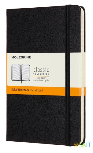 Блокнот Moleskine CLASSIC QP050 Medium 115x180мм 208стр. линейка твердая обложка черный