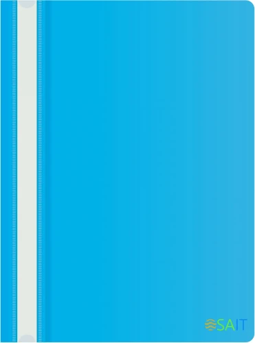 Папка-скоросшиватель Silwerhof Eco A4 прозрач.верх.лист пластик голубой 0.11/0.13