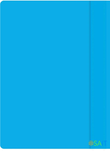 Папка-скоросшиватель Silwerhof Eco A4 прозрач.верх.лист пластик голубой 0.11/0.13