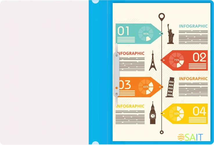 Папка-скоросшиватель Silwerhof Eco A4 прозрач.верх.лист пластик голубой 0.11/0.13