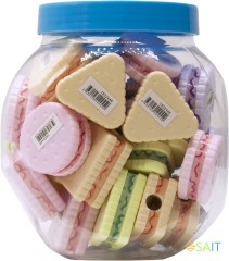 Точилка для карандашей ручная Silwerhof Cookies Монстрики 1 отверстие пластик ассорти туба