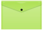 Конверт на кнопке Бюрократ Double Neon DNEPK804A5LETT A5 гориз. пластик 0.15мм салатовый