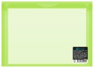 Конверт на кнопке Бюрократ Double Neon DNEPK804A5LETT A5 гориз. пластик 0.15мм салатовый
