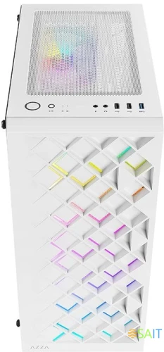 Корпус Azza Spectra белый без БП ATX 7x120mm 2x140mm 2xUSB2.0 1xUSB3.0 audio bott PSU