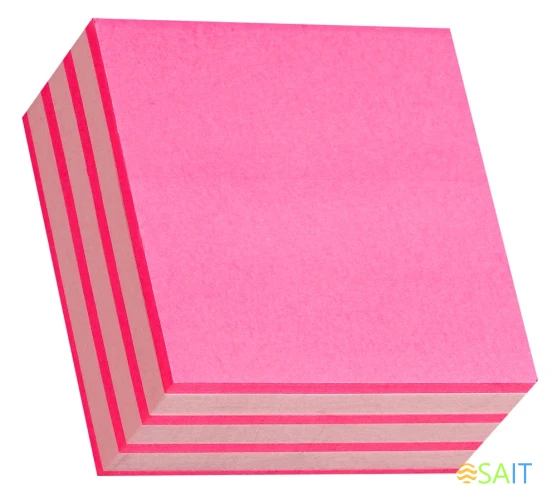 Блок самоклеящийся бумажный Stick`n 21338 51x51мм 250лист. 70г/м2 неон+пастель розовый 2цв.в упак.