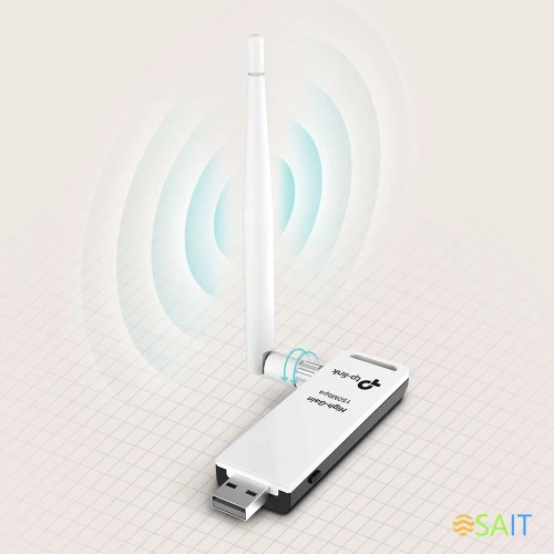 Сетевой адаптер Wi-Fi TP-Link TL-WN722N N150 USB 2.0 (ант.внеш.съем) 1ант.