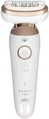 Эпилятор Braun SES9-011 скор.:2 насад.:3 от электр.сети от аккум. белый/золотистый