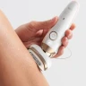 Эпилятор Braun SES9-011 скор.:2 насад.:3 от электр.сети от аккум. белый/золотистый